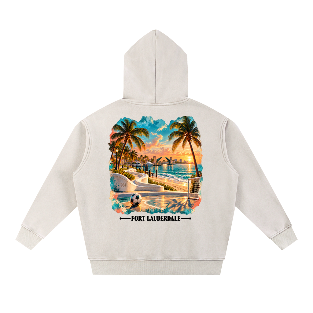 Fort Lauderdale Snow Wash Fleece Oversize Hoodie