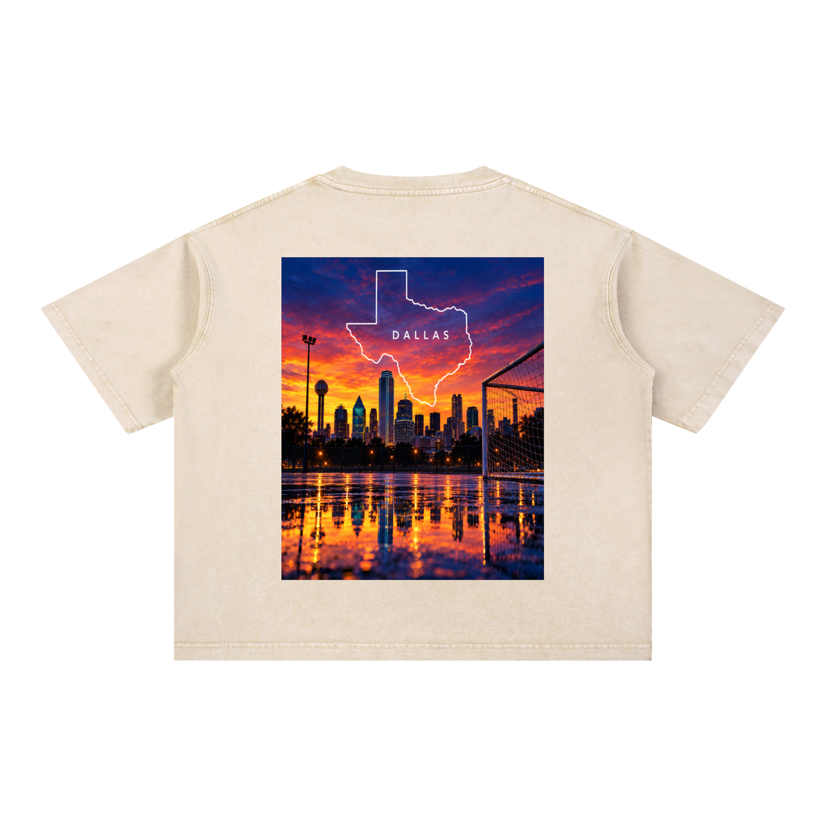 Dallas Texas Mineral Wash Boxy Cotton T-Shirt