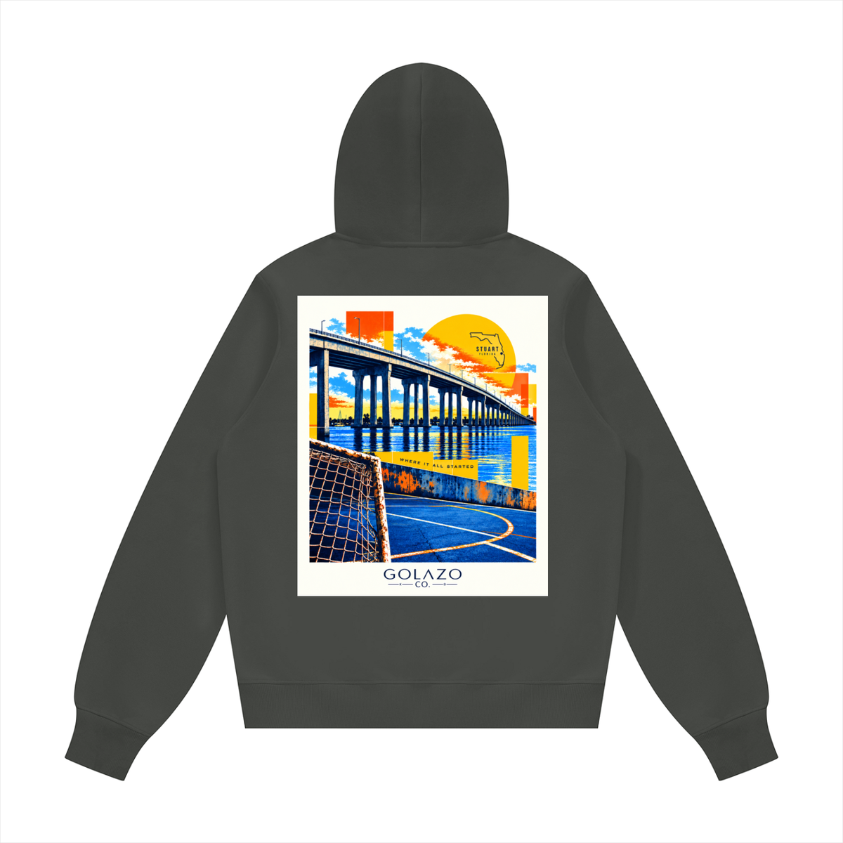 Stuart Florida Unisex Fleece Regular Shoulder Hoodie