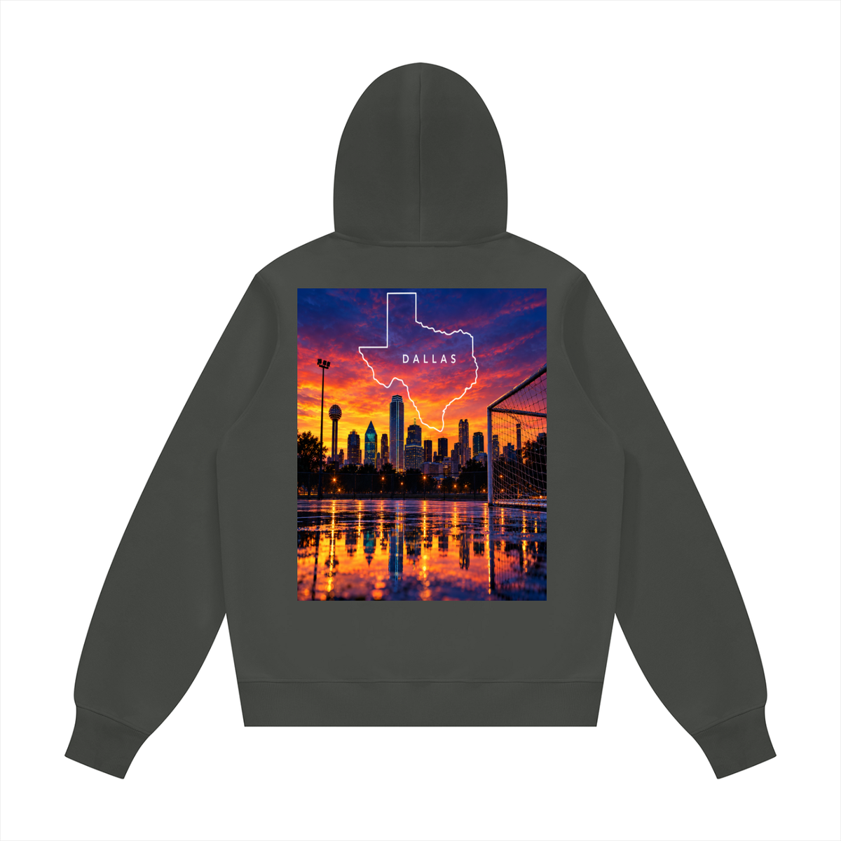 Dallas Texas Unisex Fleece Regular Shoulder Hoodie
