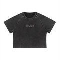 Golazo Co. Women's Mineral Wash Raglan Crop T-Shirt
