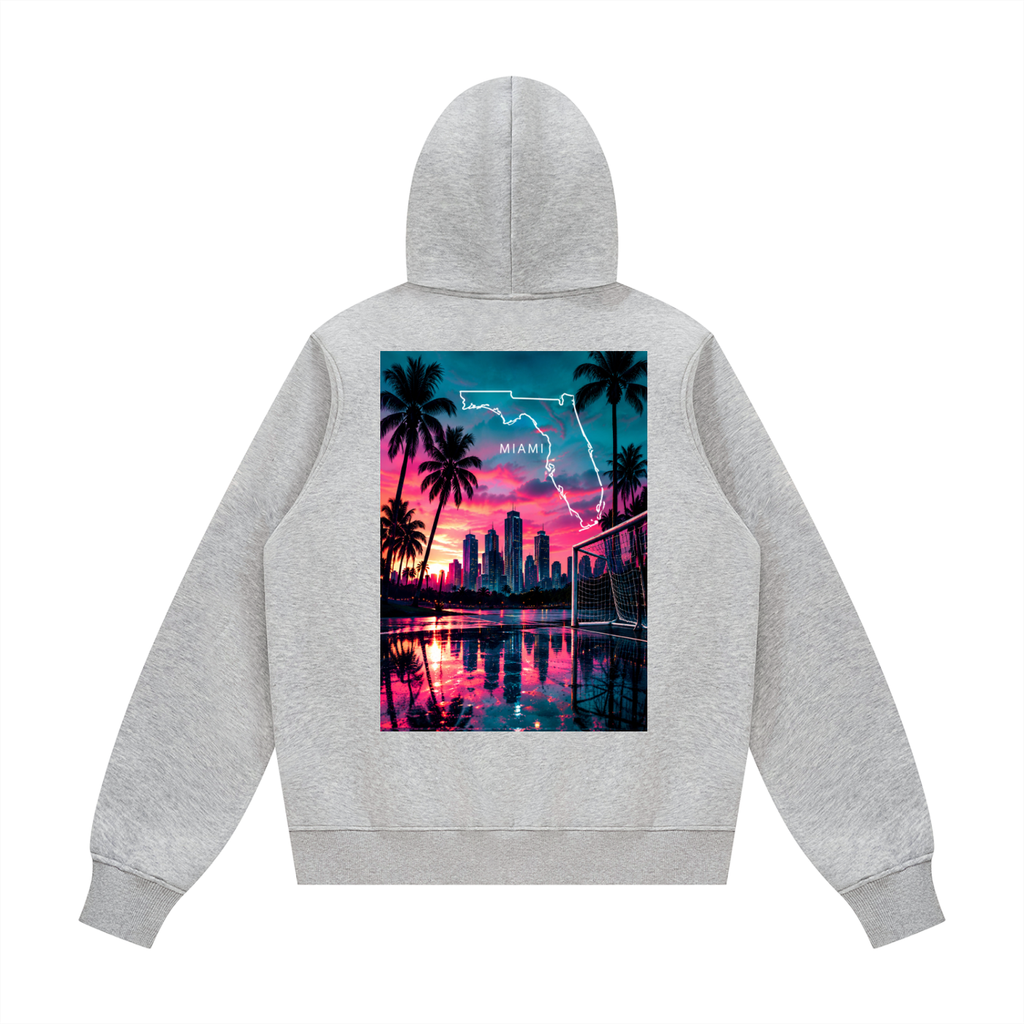 Miami Florida Unisex Fleece Regular Shoulder Hoodie