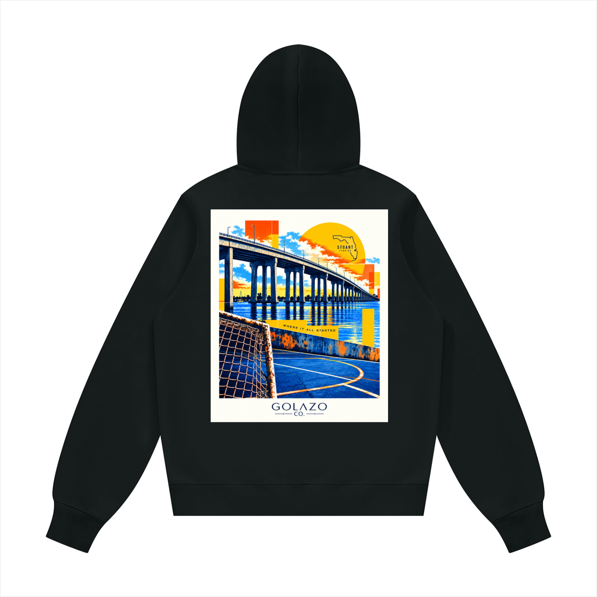 Stuart Florida Unisex Fleece Regular Shoulder Hoodie