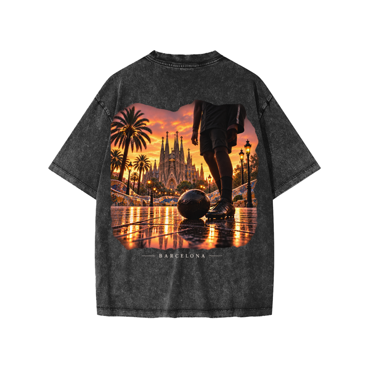 Barcelona Snow Washed Kids' T-Shirt