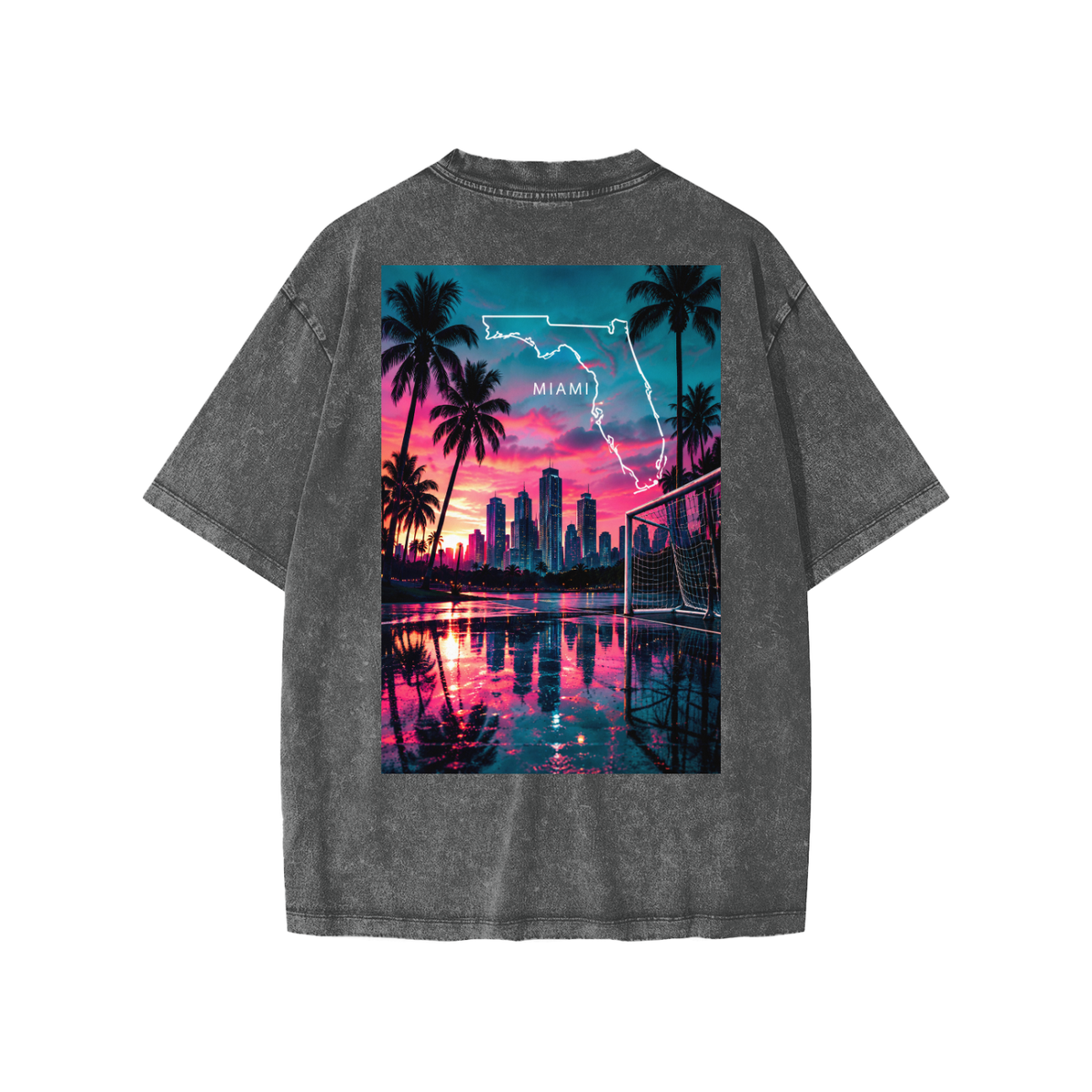 Miami Florida Snow Washed Kids' T-Shirt