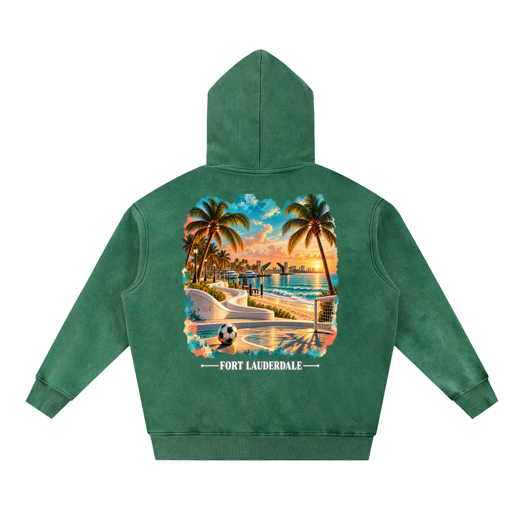 Fort Lauderdale Snow Wash Fleece Oversize Hoodie