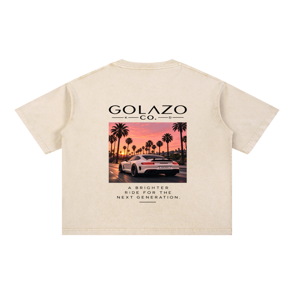 Luxury Cars Edition Mineral Wash Boxy Cotton T-Shirt