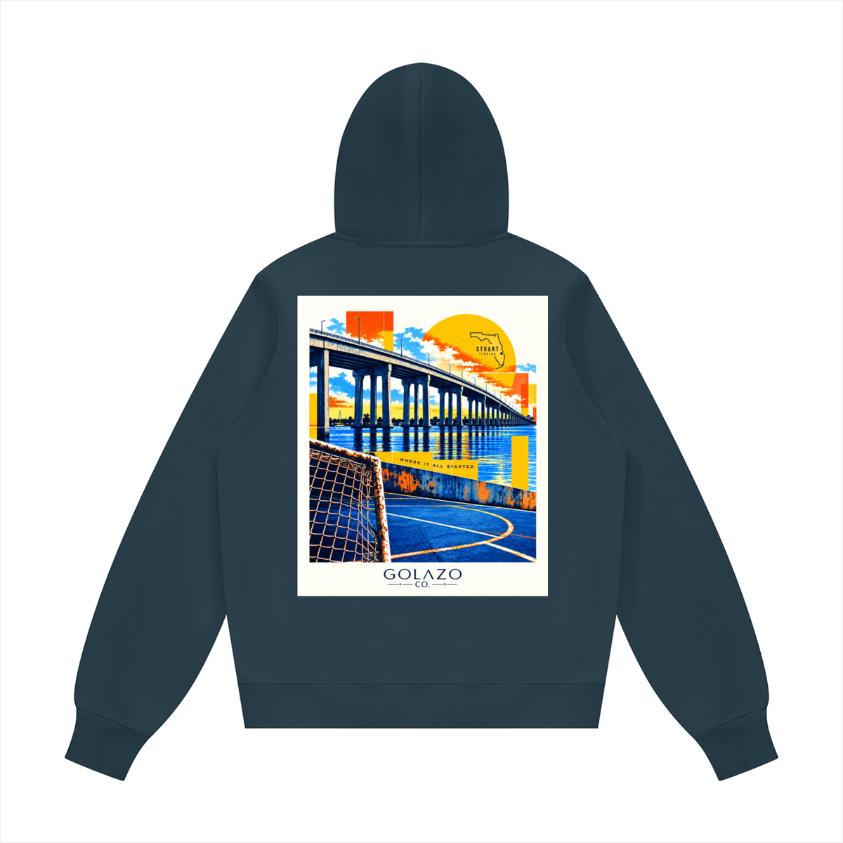 Stuart Florida Unisex Fleece Regular Shoulder Hoodie