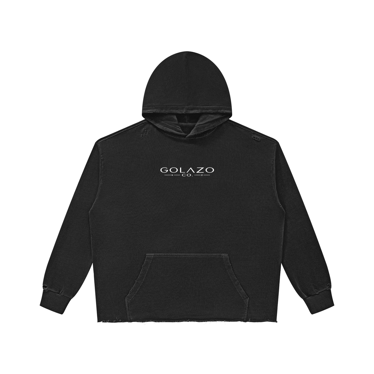 Dark Match Hoodie Set Unisex Vintage Wash Raw Edge Hoodie