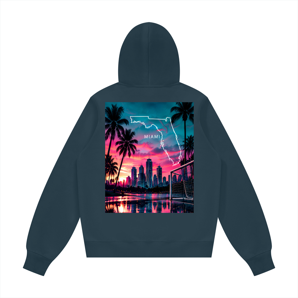 Miami Florida Unisex Fleece Regular Shoulder Hoodie