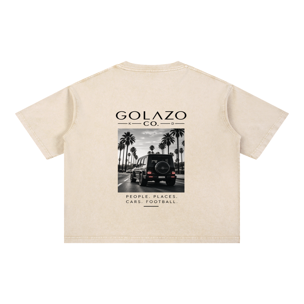 Luxury Cars Edition Mineral Wash Boxy Cotton T-Shirt