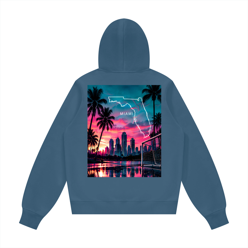 Miami Florida Unisex Fleece Regular Shoulder Hoodie
