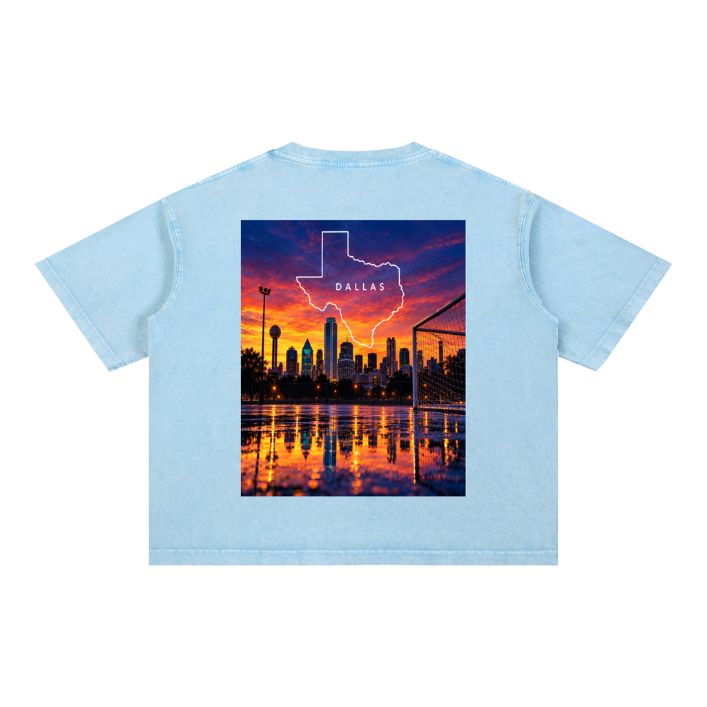 Dallas Texas Mineral Wash Boxy Cotton T-Shirt