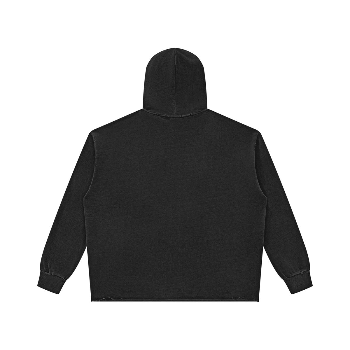 Dark Match Hoodie Set Unisex Vintage Wash Raw Edge Hoodie