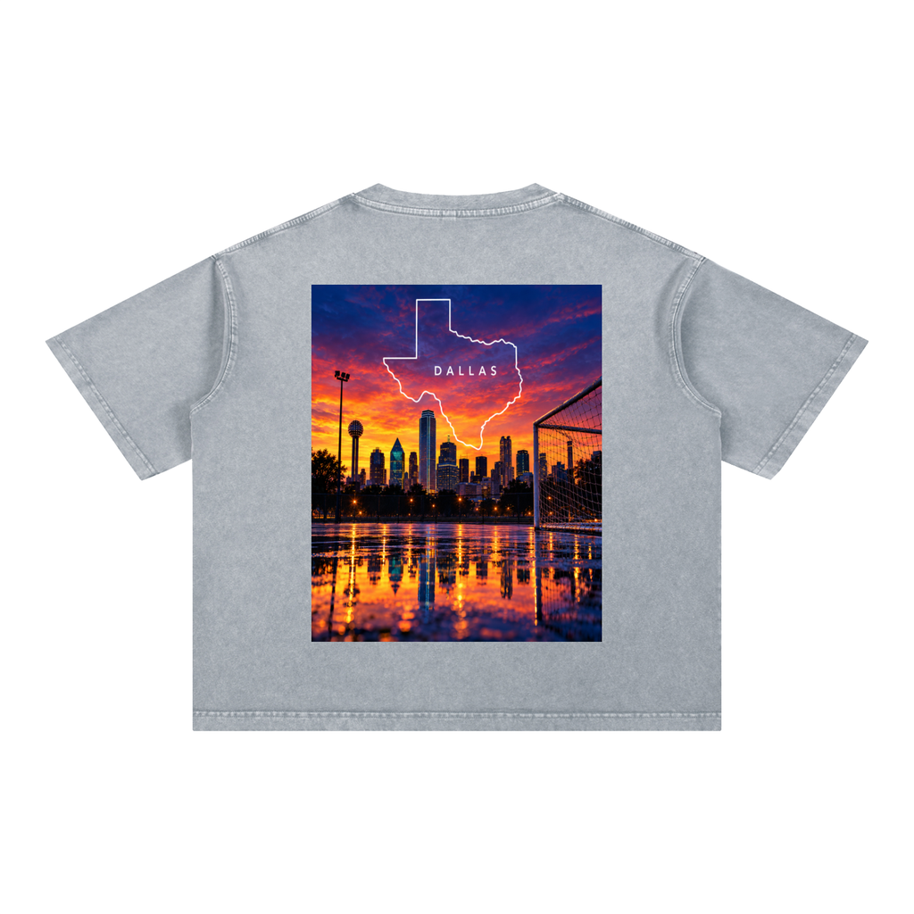 Dallas Texas Mineral Wash Boxy Cotton T-Shirt